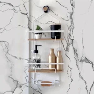 ORGANIZADOR SHOWER CADDY EVOLUTION HIERRO Y BAMBOO
