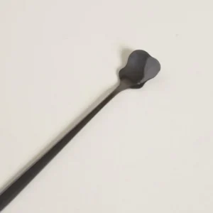 CUCHARA DE ACERO NEGRO DISEÑO RECTO 15CM