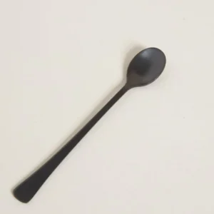 CUCHARA DE ACERO NEGRO OVAL 13 CM