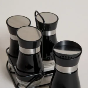 SET X 4 ESPECIEROS NEGROS EN RACK