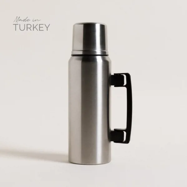 TERMO CAMPING DE ACERO INOXIDABLE CON ASA ABATIBLE 1000 ML - Imagen 3