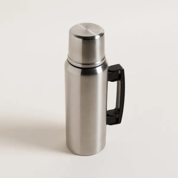 TERMO CAMPING DE ACERO INOXIDABLE CON ASA ABATIBLE 1000 ML