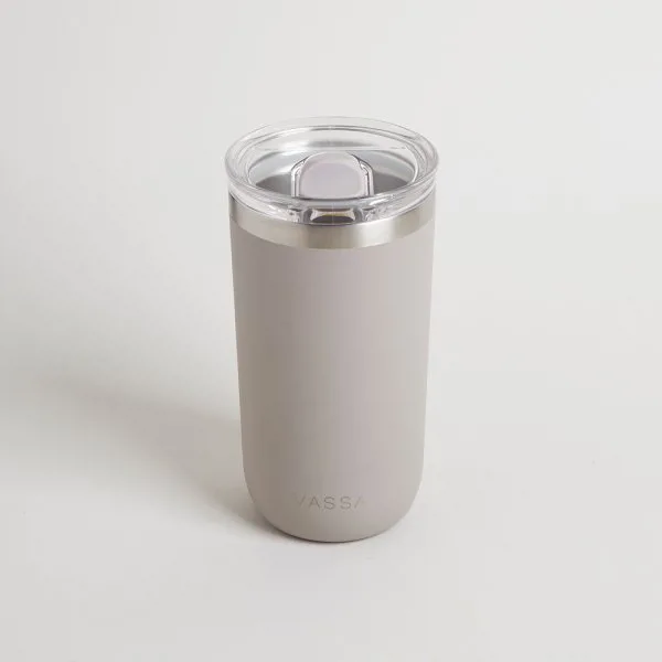 VASO TERMICO DE ACERO INOXIDABLE GRIS