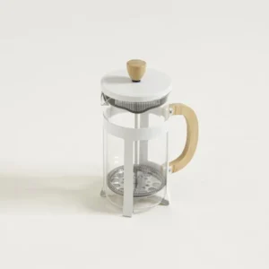CAFETERA CON EMBOLO CREMA BAMBOO