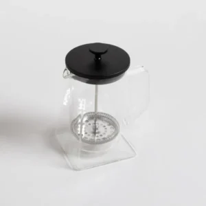 CAFETERA DOBLE VIDRIO CON EMBOLO TAPA BLACK