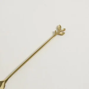 CUCHARA MILKSHAKE DE ACERO DORADO STEM