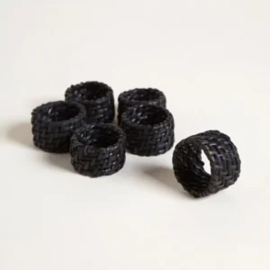 SET X 6 PORTA SERVILLETAS VINH NEGRO