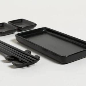 SET DE SUSHI PARA 2 PORCELANA NEGRO