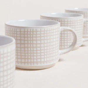 SET X 4 TAZAS SQUARES EN RACK 285 ML