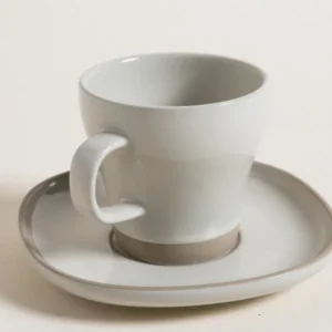 SET DE TAZA Y PLATO BUDAPEST GREY