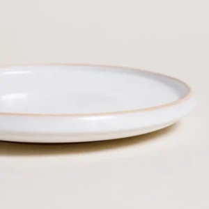 PLATO POSTRE TOZEUR NEO BLANCO BORDE NATURAL