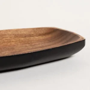 BANDEJA RECTANGULAR ACACIA MANILA BLACK 21X10 CM