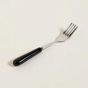 TENEDOR DE ACERO CON MANGO DE CERAMICA NEGRO