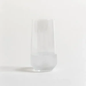 SET X 6 VASOS ALTOS MERSIN FONDO ESMERILADO BLANCO