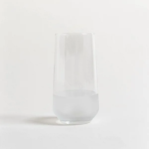 SET X 6 VASOS ALTOS MERSIN FONDO ESMERILADO BLANCO