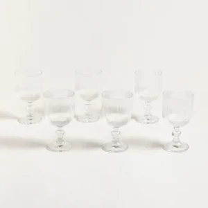 SET X 6 COPAS DE VIDRIO KINGDOM TRANSPARENTE