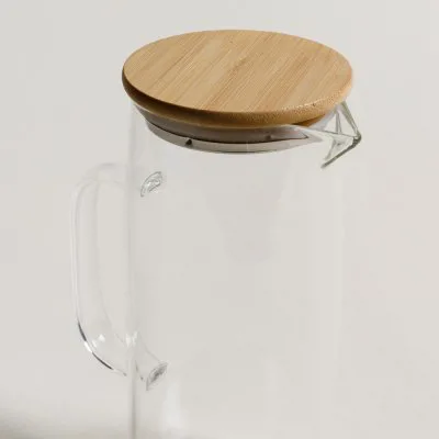 JARRA RECTA CON TAPA DE BAMBOO