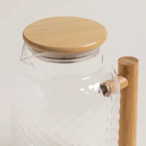 JARRA DE VIDRIO CON MANIJA DE BAMBOO
