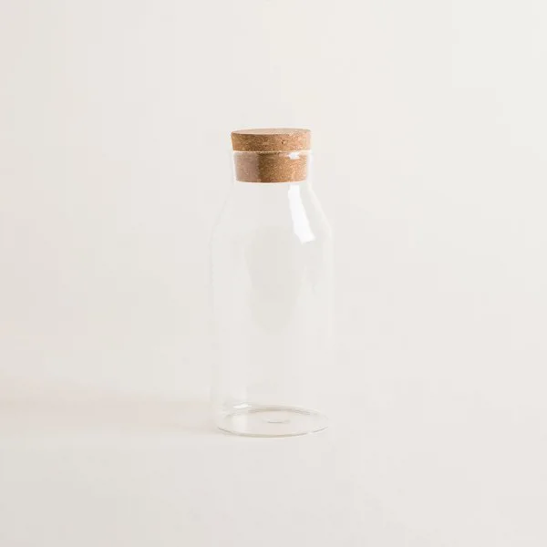 BOTELLA DE BOROSILICATO CON TAPA DE CORCHO 900 ML - Imagen 2