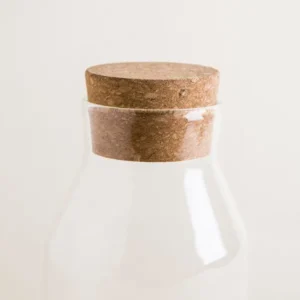 BOTELLA DE BOROSILICATO CON TAPA DE CORCHO 900 ML