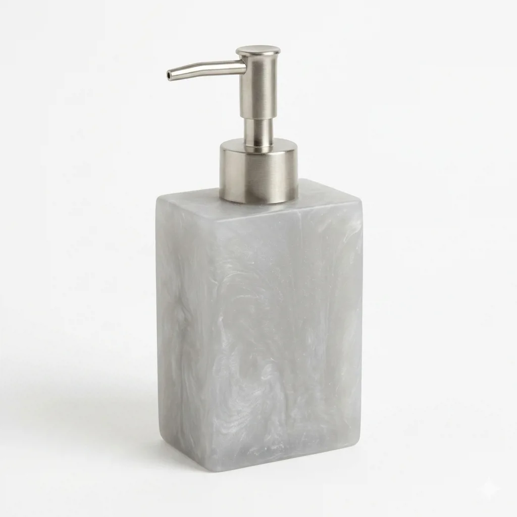 DISPENSER RECTANGULAR NACARADO GRIS CLARO - Imagen 2