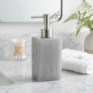 DISPENSER RECTANGULAR NACARADO GRIS CLARO