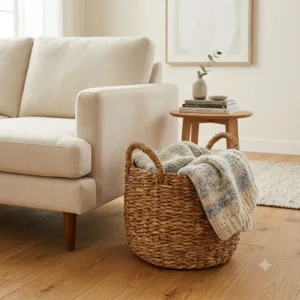 CANASTO DE FIBRA NATURAL SEAGRASS