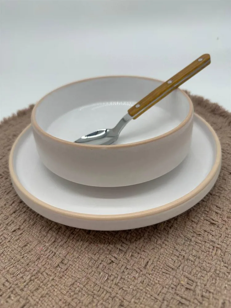 BOWL TOZEUR NEO BLANCO BORDE NATURAL - Imagen 4
