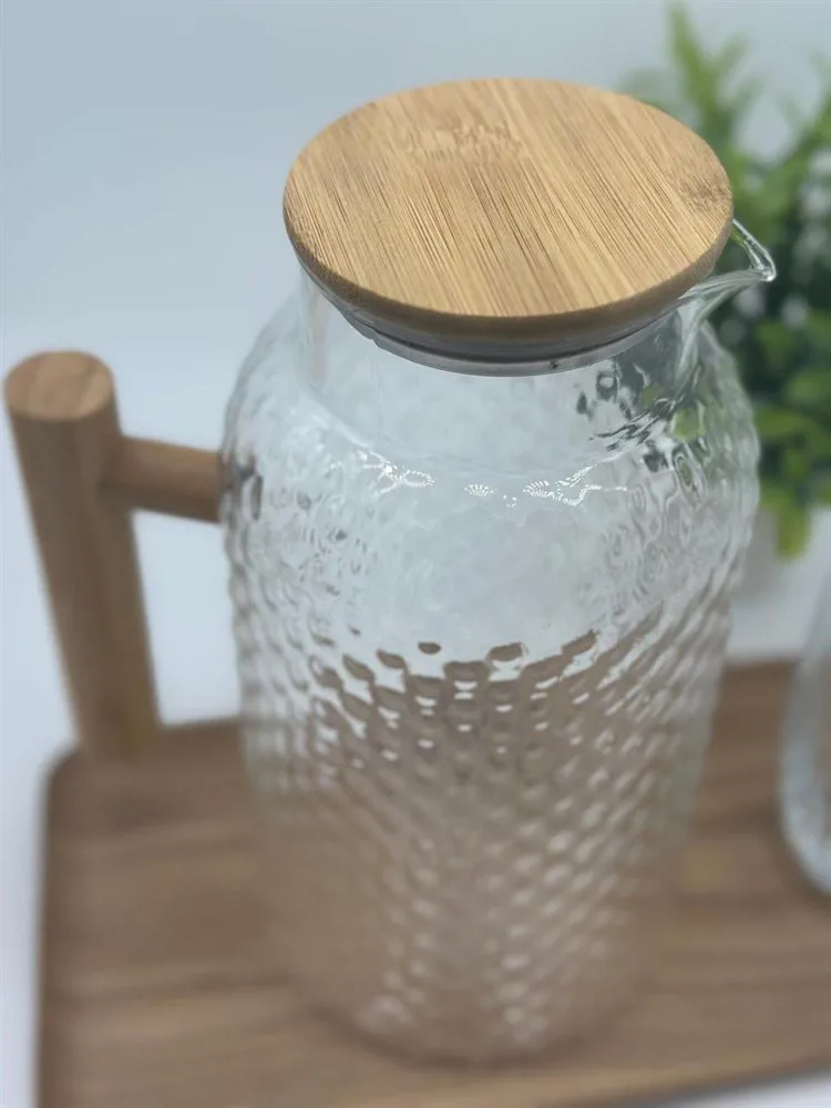 JARRA DE VIDRIO CON MANIJA DE BAMBOO - Imagen 4