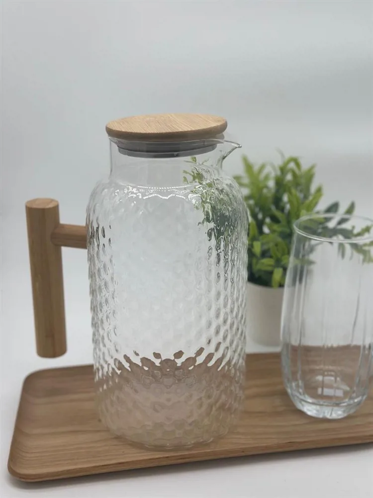 JARRA DE VIDRIO CON MANIJA DE BAMBOO - Imagen 5