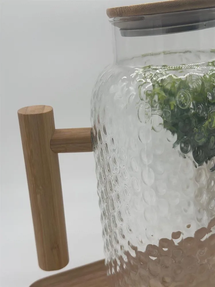 JARRA DE VIDRIO CON MANIJA DE BAMBOO - Imagen 3