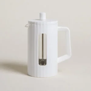 CAFETERA REDONDA CON EMBOLO WHITE
