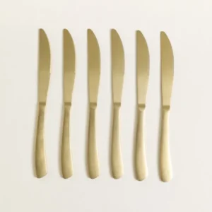 CUCHILLO HUNTADOR DE MESA LISBOA DORADO MATE