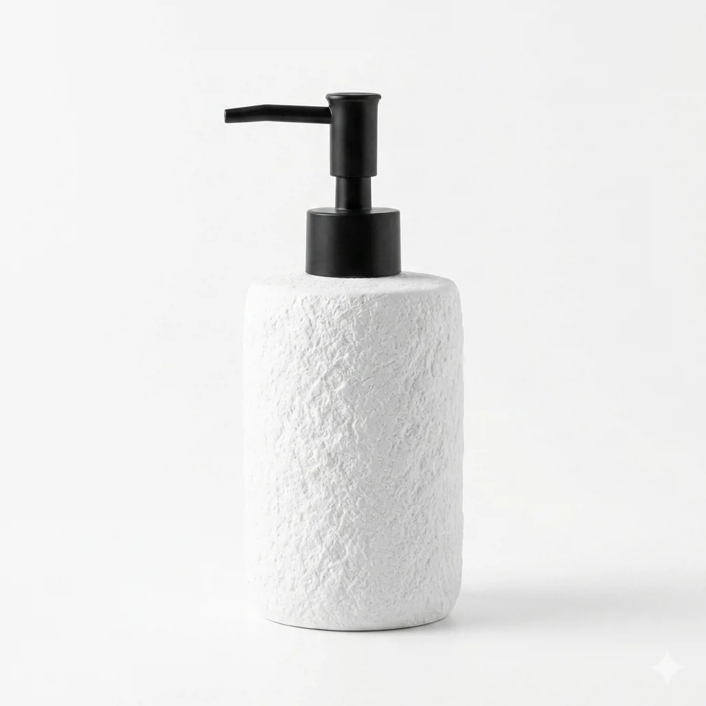 DISPENSER SIMIL PIEDRA SILUETA BLANCO - Imagen 2