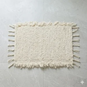 ALFOMBRA LISA TELAR ALGODON NATURAL 60X45CM