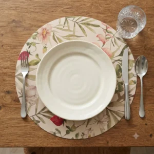 PLATO DE SITIO DE PAPEL FRUTILLA