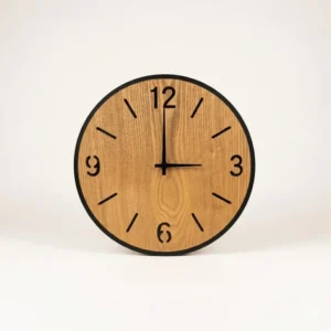 RELOJ DE MADERA Y METAL 30 CM