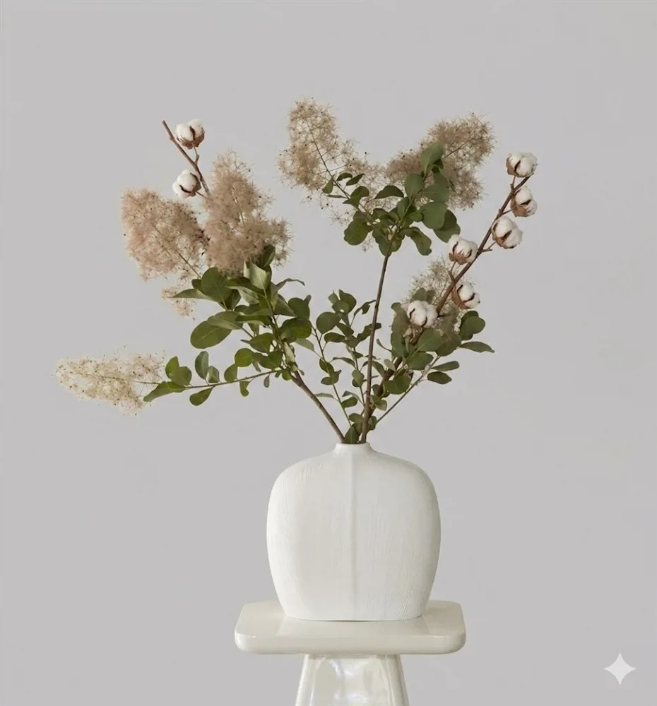 JARRON DE TERRACOTA BLANCO - Imagen 2