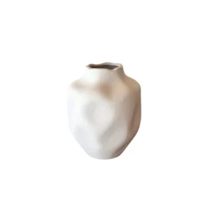 JARRON DE TERRACOTA ARRUGADO BLANCO