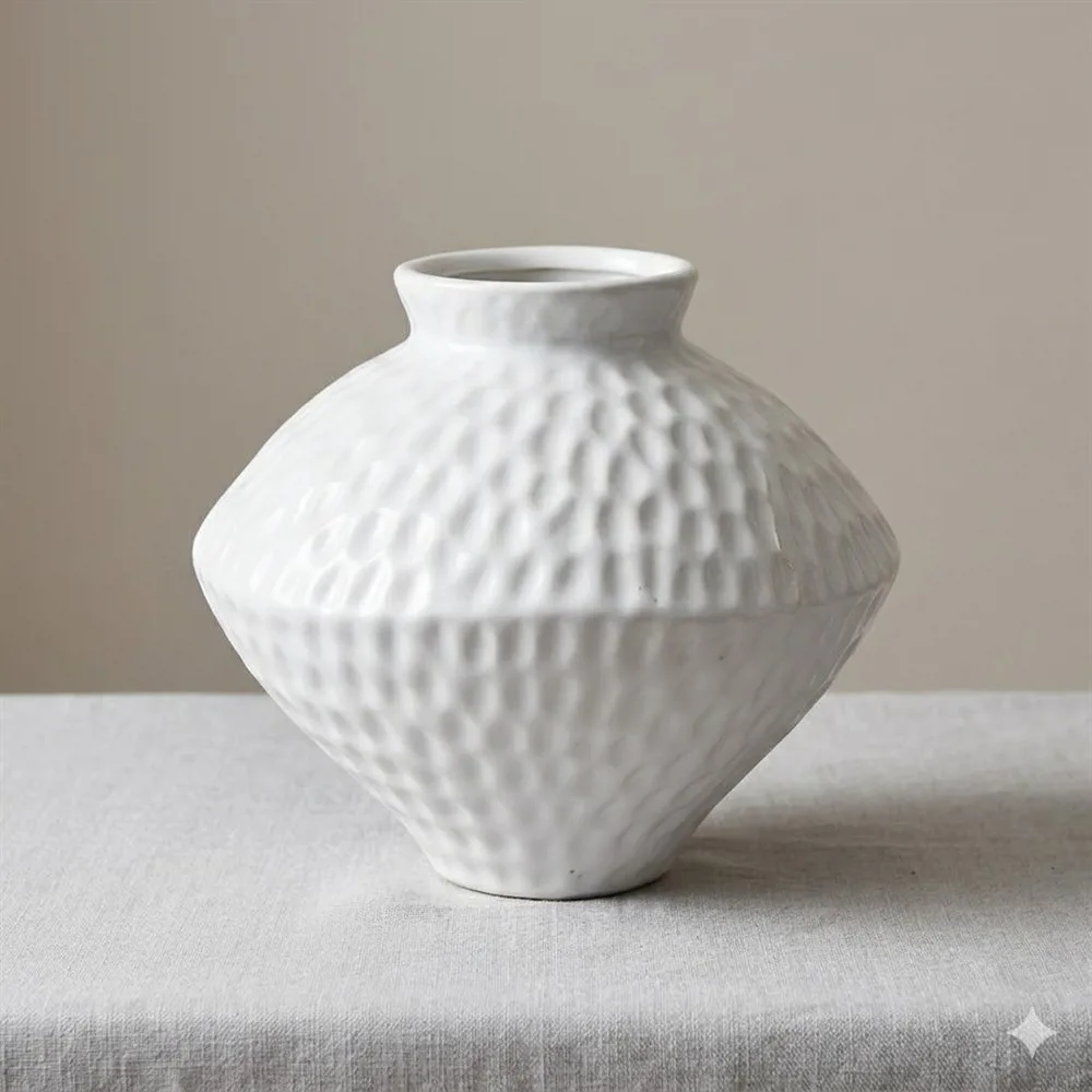 JARRON DE TERRACOTA BLANCO - Imagen 2