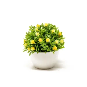 BONSAI FLORES AMARILLO MACETITA: 8×8 CM APROX.