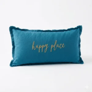 ALMOHADON 30 CM X 70 CM HAPPY PETROLEO