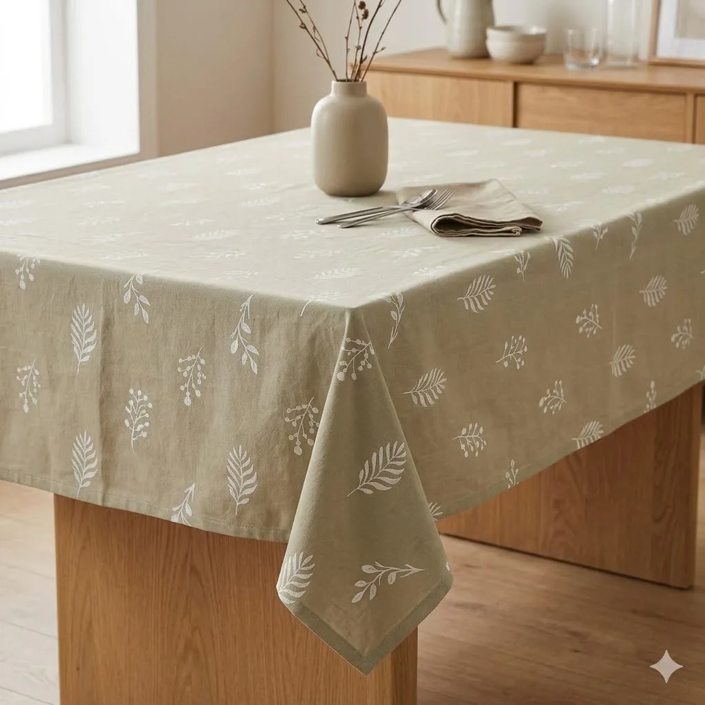 MANTEL RECTANGULAR TUSOR BOTANICO 2.50 X 1.50 MTRS BEIGE - Imagen 2