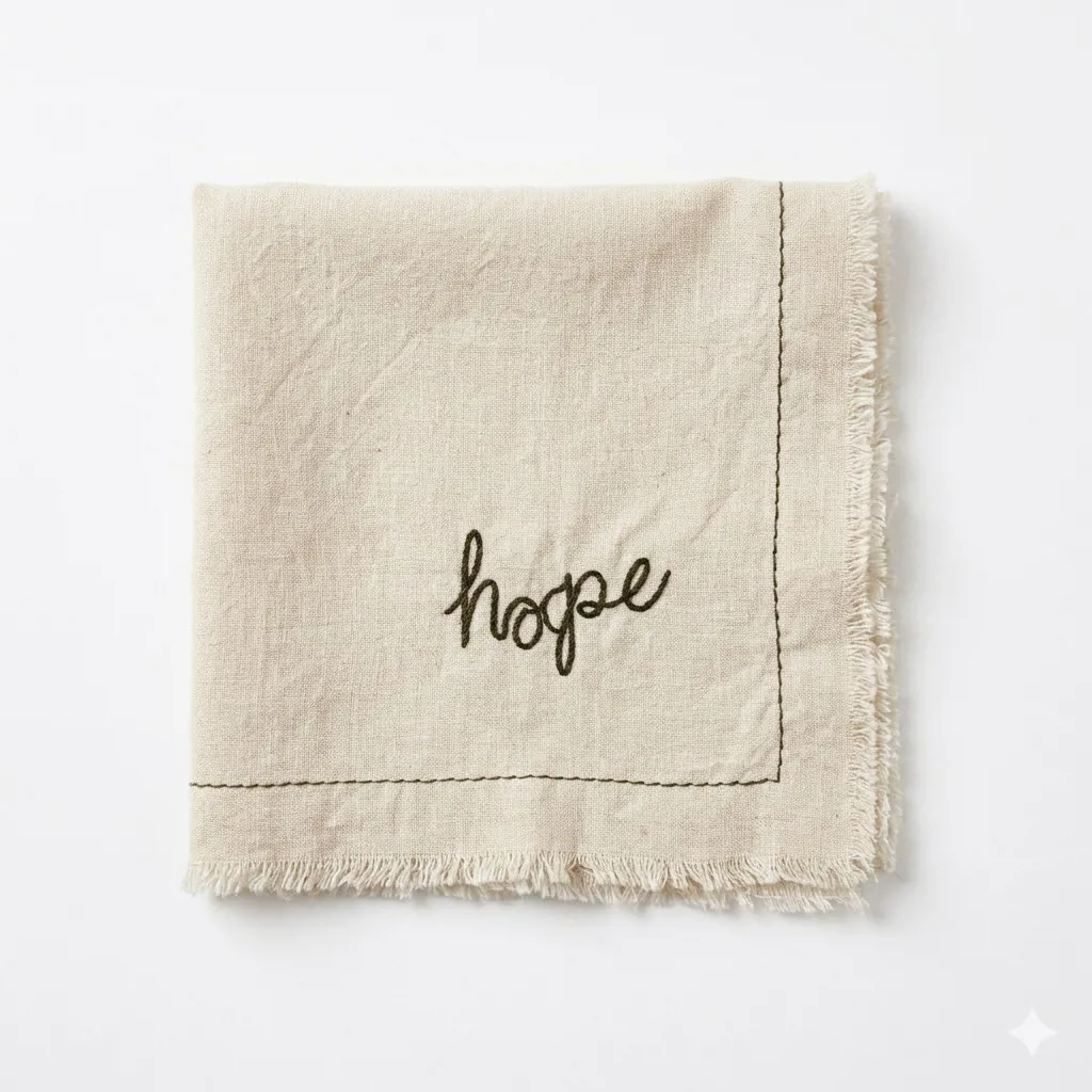 6 SERVILLETAS TUSOR NATURAL HOPE - Imagen 2