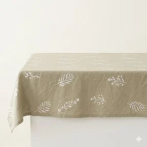 MANTEL RECTANGULAR TUSOR BOTANICO 2.50 X 1.50 MTRS BEIGE