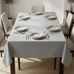 MANTEL IMPERMEABLE RECTANGULAR TRAMADO GRIS O.