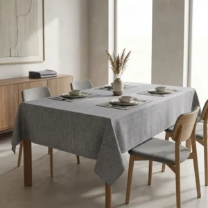 MANTEL RECTANGULAR IMPERMEABLE TRAMADO GRIS