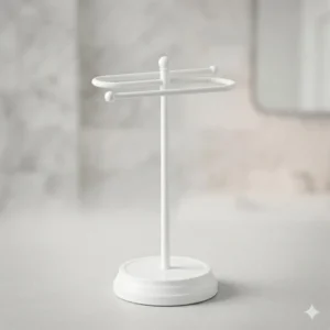 TOALLERO DE MESA CON FORMA DE S BLANCO