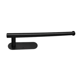 TOALLERO DE METAL COLOR NEGRO CON AUTOADHESIVO 3M