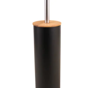ESCOBILLA NEGRA ESTILO NORDICA CON TAPA BAMBOO